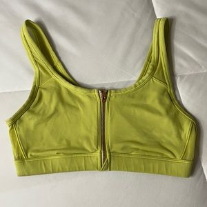 Lime green sports bra